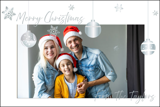 Clear Acrylic Christmas Cards - Design 14