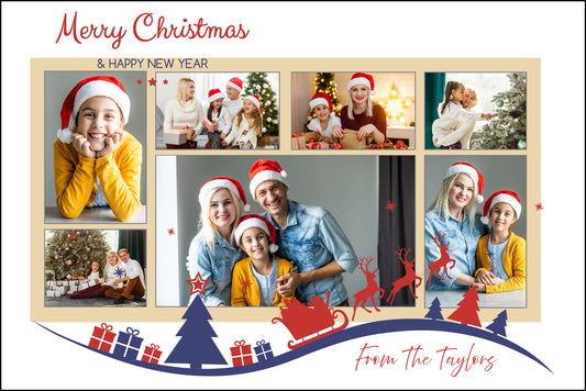 Clear Acrylic Christmas Cards - Design 2