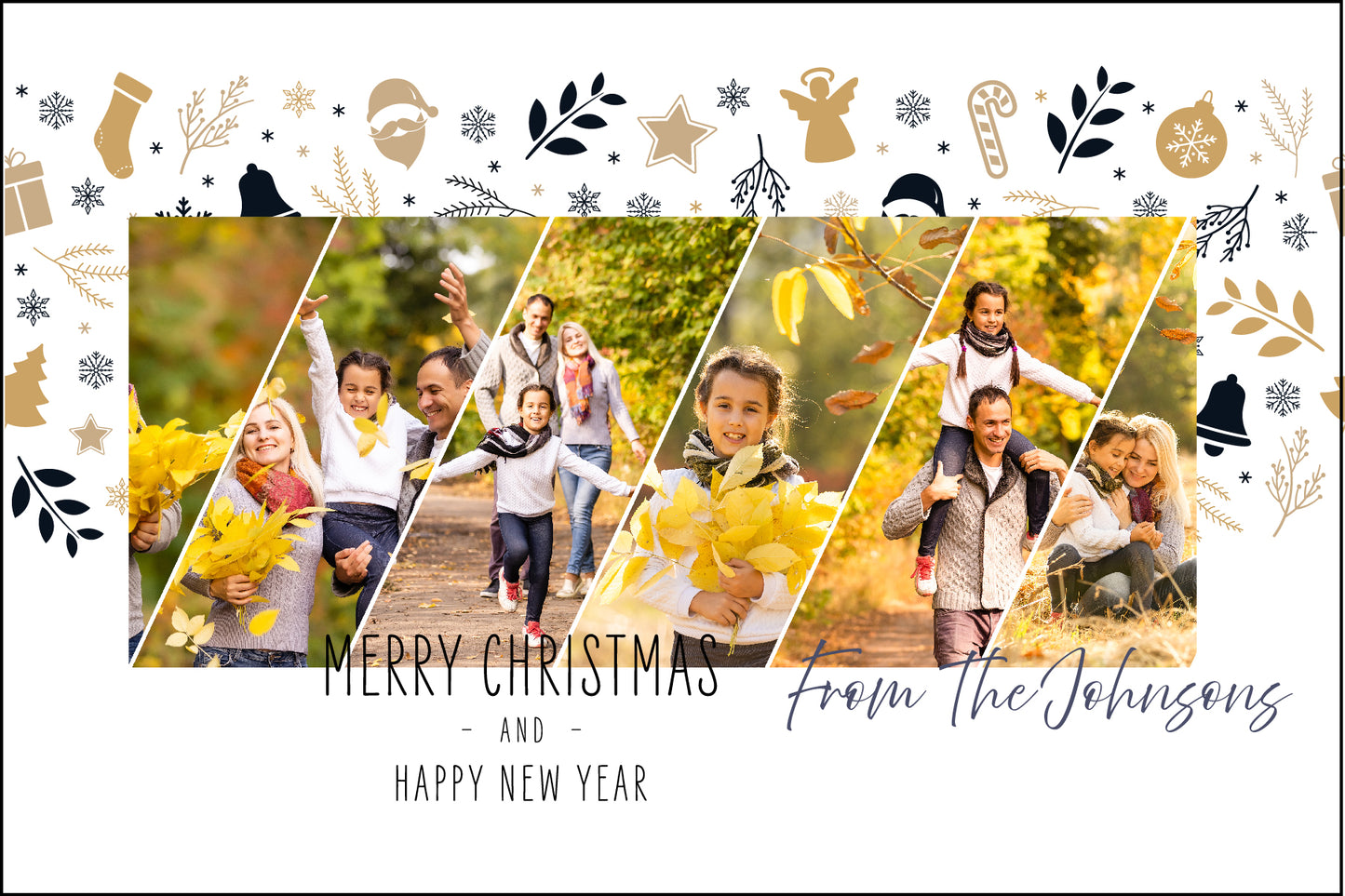 Clear Acrylic Christmas Cards - Design 3