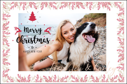 Clear Acrylic Christmas Cards - Design 4